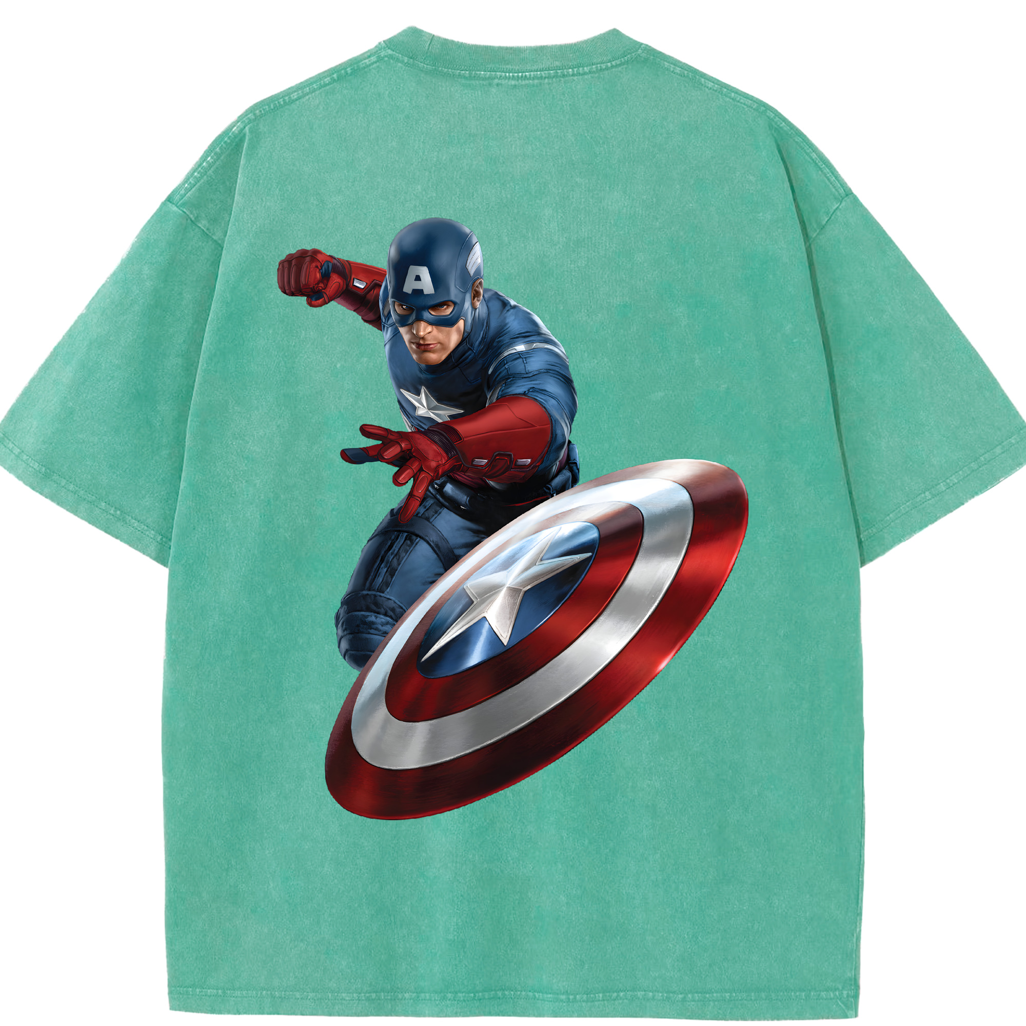 （画像用） アベンジャーズ The Avengers 綿100% ヴィンテージ風 半袖Tシャツ（背面プリント）